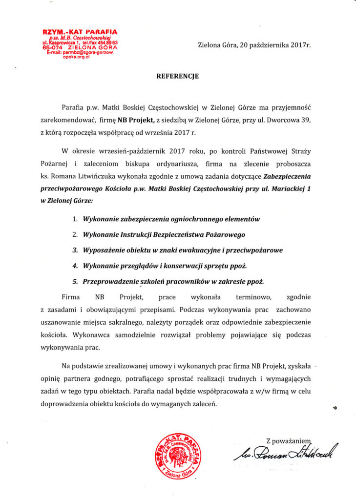 Parafia Matki Boskiej Czestochowskiej-ZG